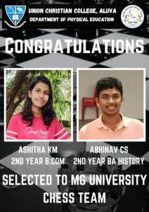 Congratulations to Abhinav C.S. and Ashitha K.M.