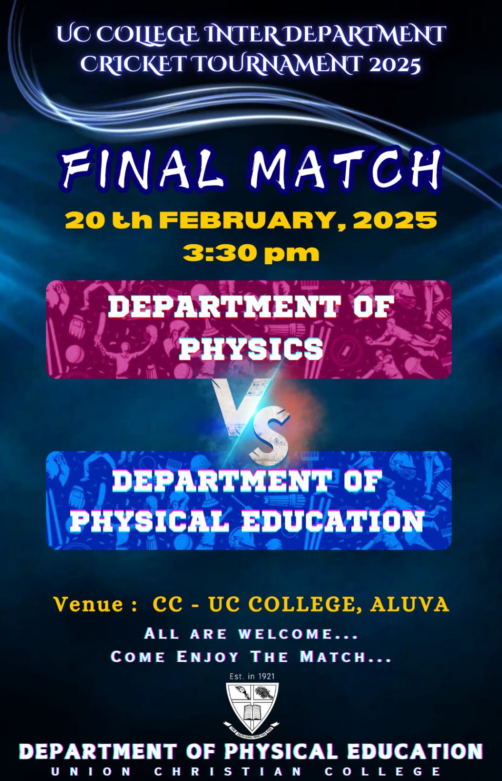 Finals of the Inter Department Cricket Tournament