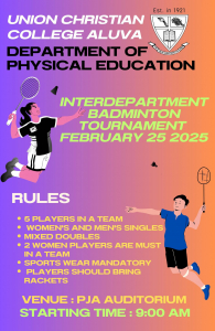 Inter Department Badminton Tournament