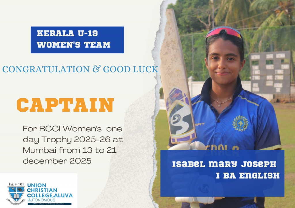 Isabel Mary Joseph has been selected as the Captain of Kerala U-19 Women’s Cricket team