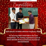 Congratulations to Nihal and Michael