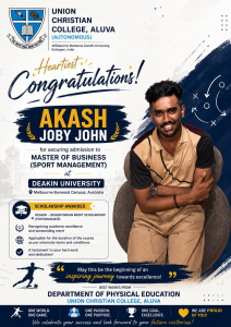 Congratulations to Akash Joby John