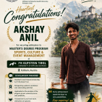 Congratulations to Akshay Anil