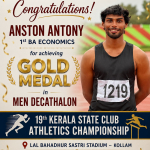 Congratulations to Anston Antony