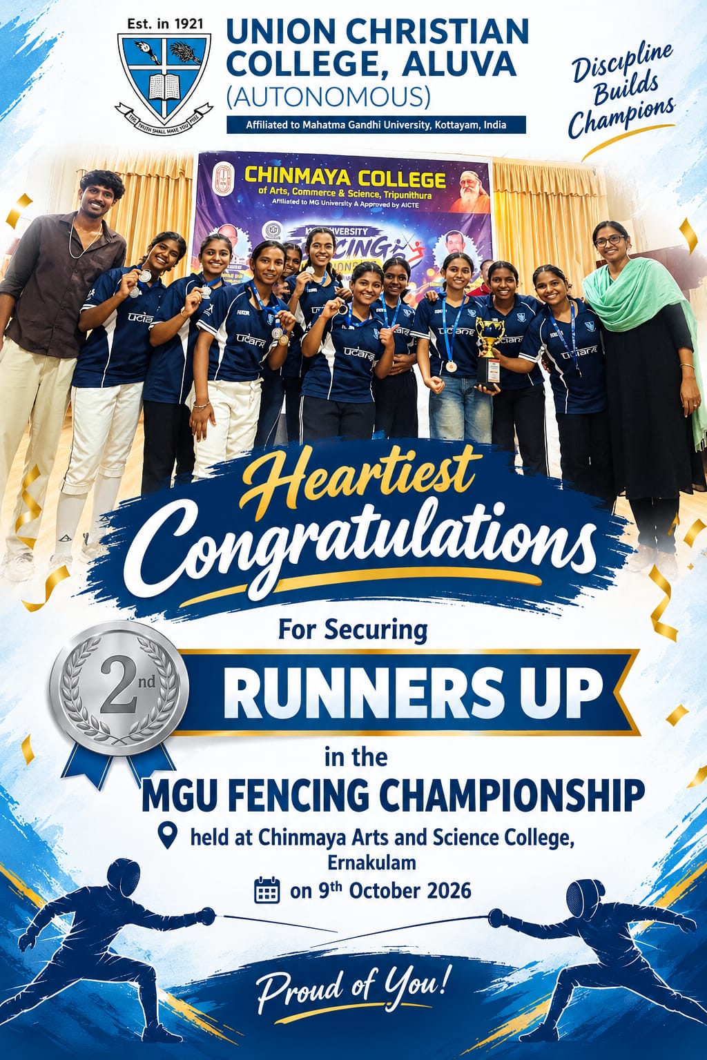 Congratulations to the UCC Fencing Team
